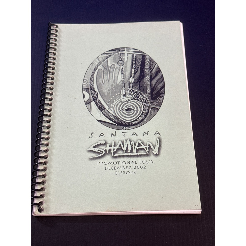 Santana Shaman Promotional Tour Itinerary Book Dec 2002 Europe Rare Memorabilia